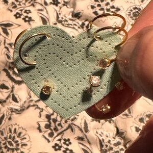 Gold and Diamond Earrings bundle